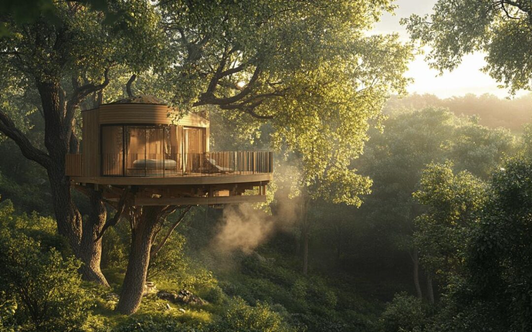 Decouvrez les cabanes dans les arbres avec spa privatif en Bretagne